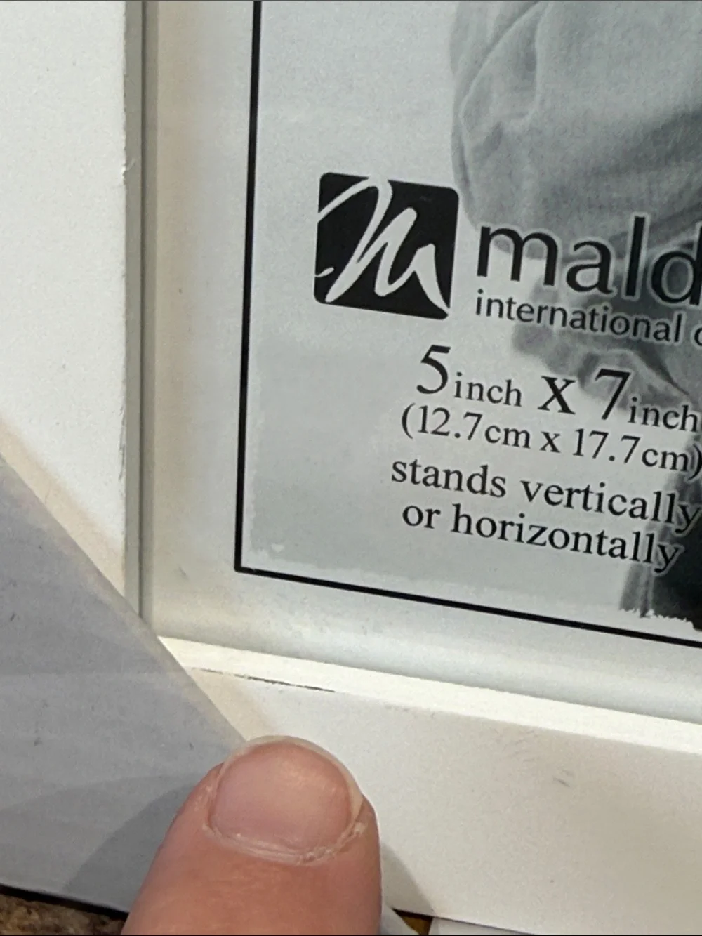 Malden White Picture Frame with Mat